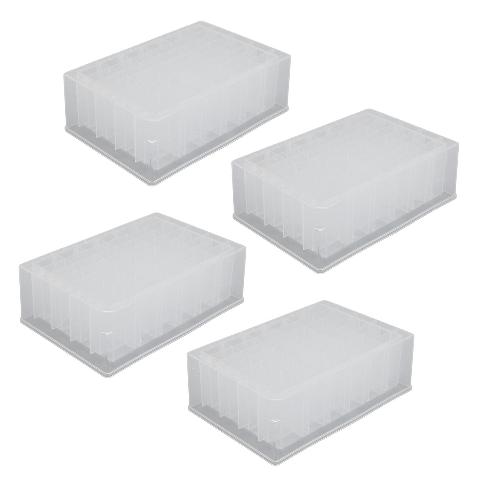 10 Pcs Deep Well Plate 48 Wells 2ml 41mm Height Transparent Polypropylene Deep Well Plate