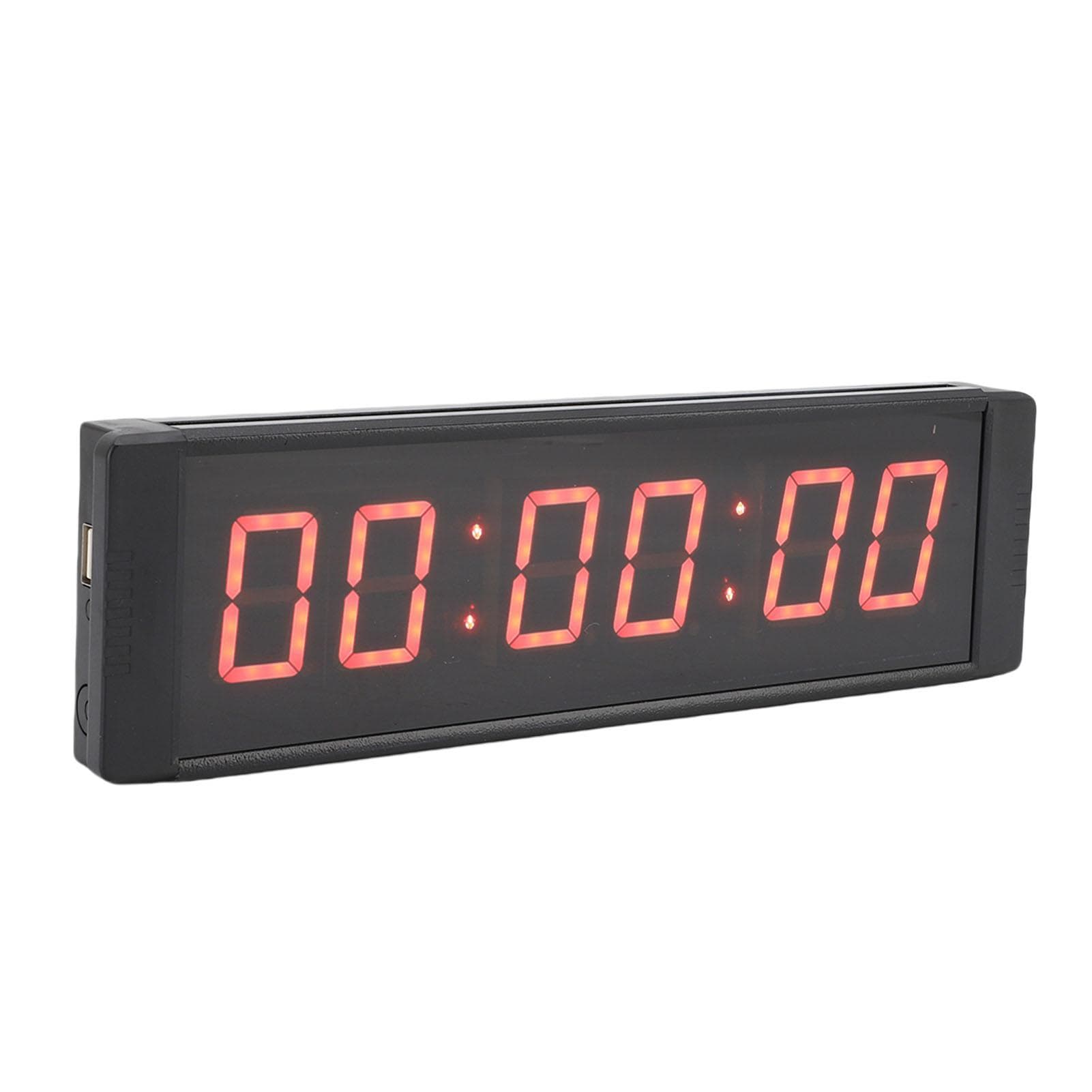 LED Race Timer 1.5in 6 Digit Red Display Running Event Gym Countdown Count Up 1224 Hour with
