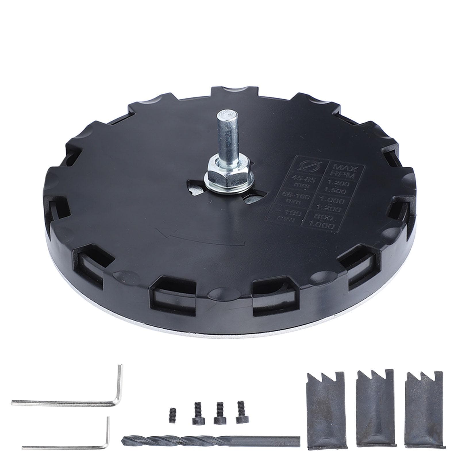 Adjustable Hole Saw Replacement Punching Cutter Drill Bit Kit 45 to 130mm Dia for Plastic Wood