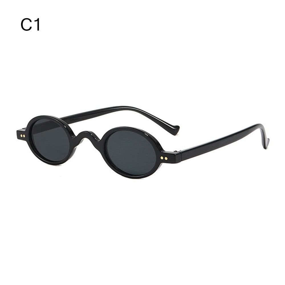 Fashion Small Round Sunglasses Women Classic Vintage Steampunk Nail Sun Glasses Shades Oval Female Glasses Frame WHITE