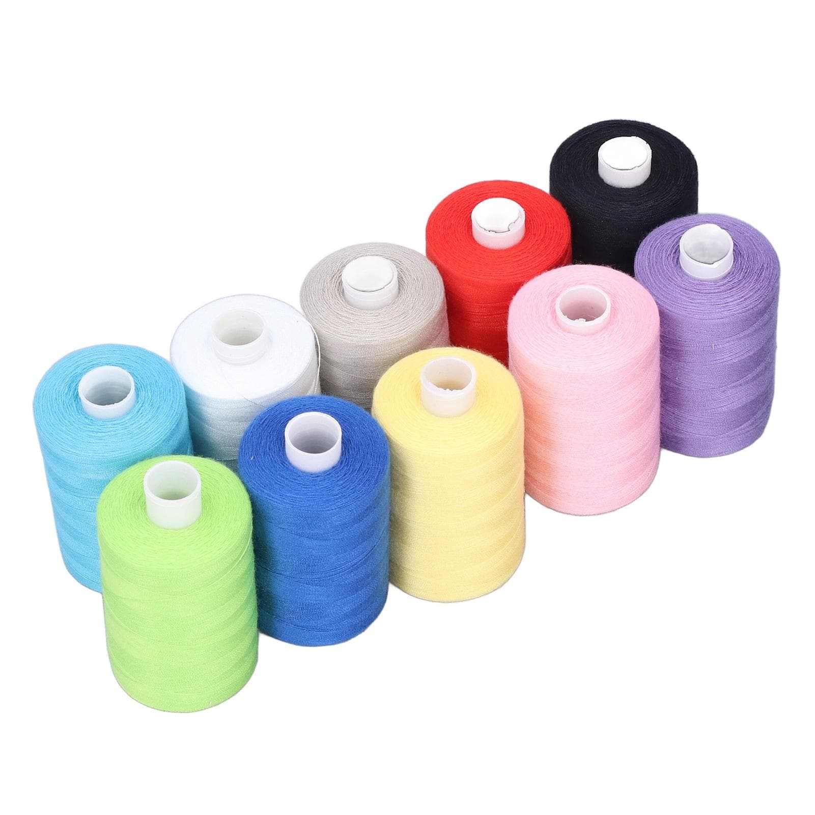 10Pcs Sewing Thread Rich Bright Colors High Strength Highly Durable Premium Polyester Wide