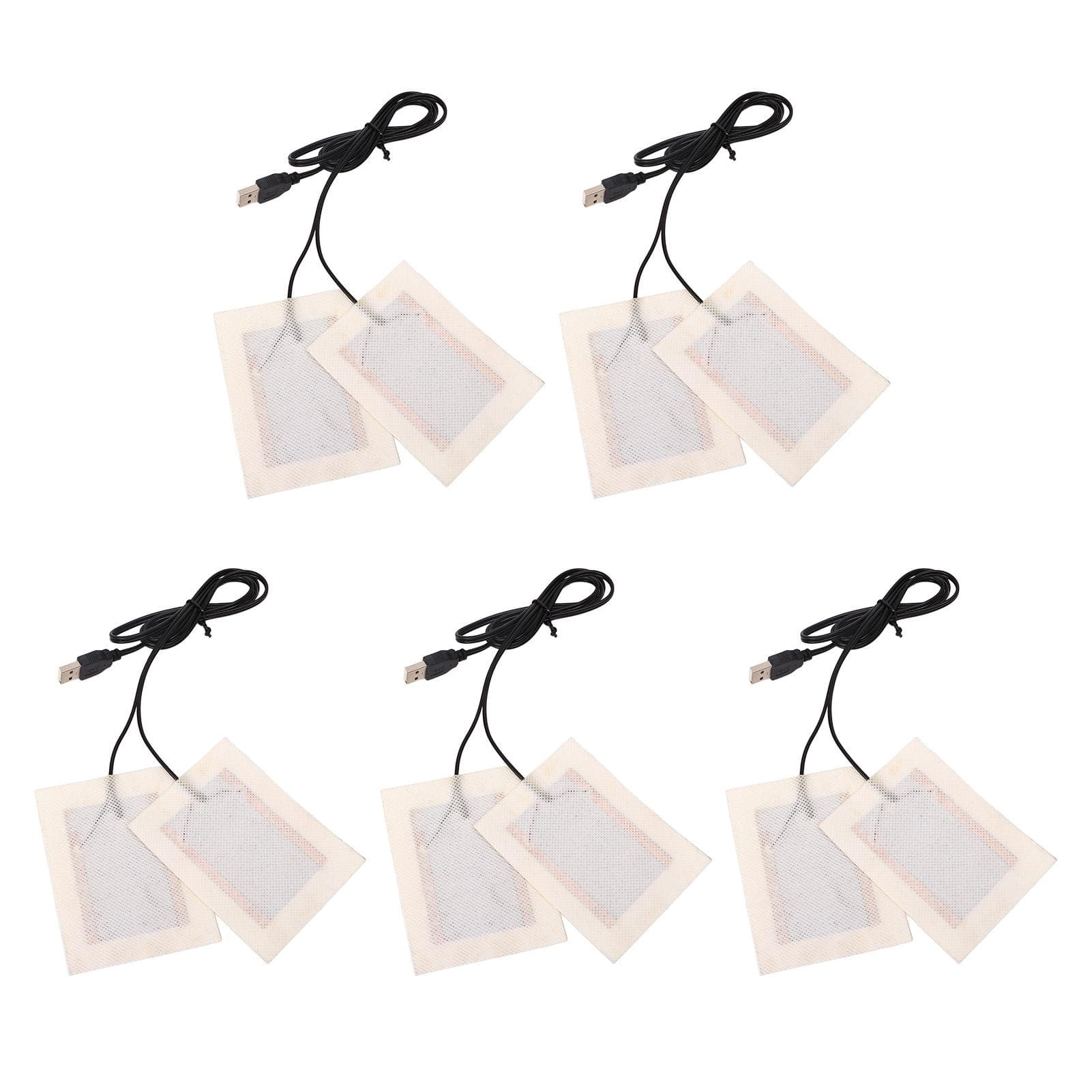 5 PCS DC5V USB Electric Cloth Heater Pad Portable Comfortable Heat Pad for Neck Back Abdomen Lumbar