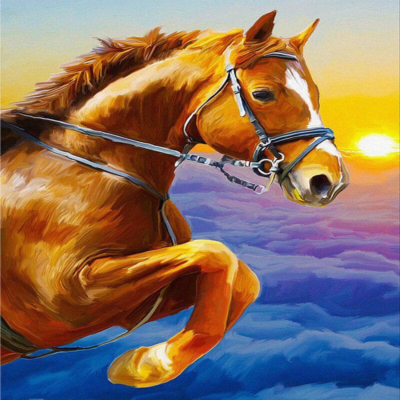 5d Diamond Painting Animal Horse Diamond Embroidery Cross Stitch Hobby Rhinestone Picture Home Decor 30x30CM