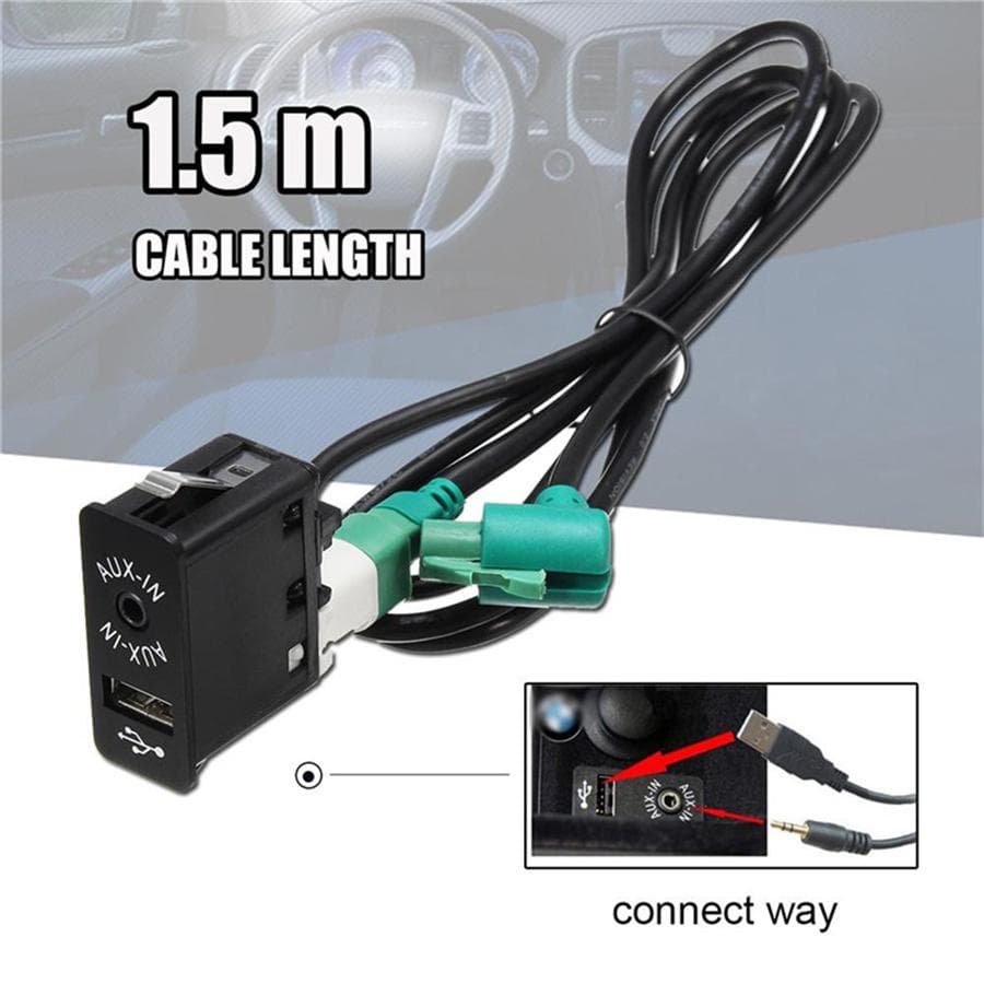 USB AUX IN Wire For BMW CIC CD Host E60 E61 E63 E64 E87 E90 E70 F25 F01 F02 F03