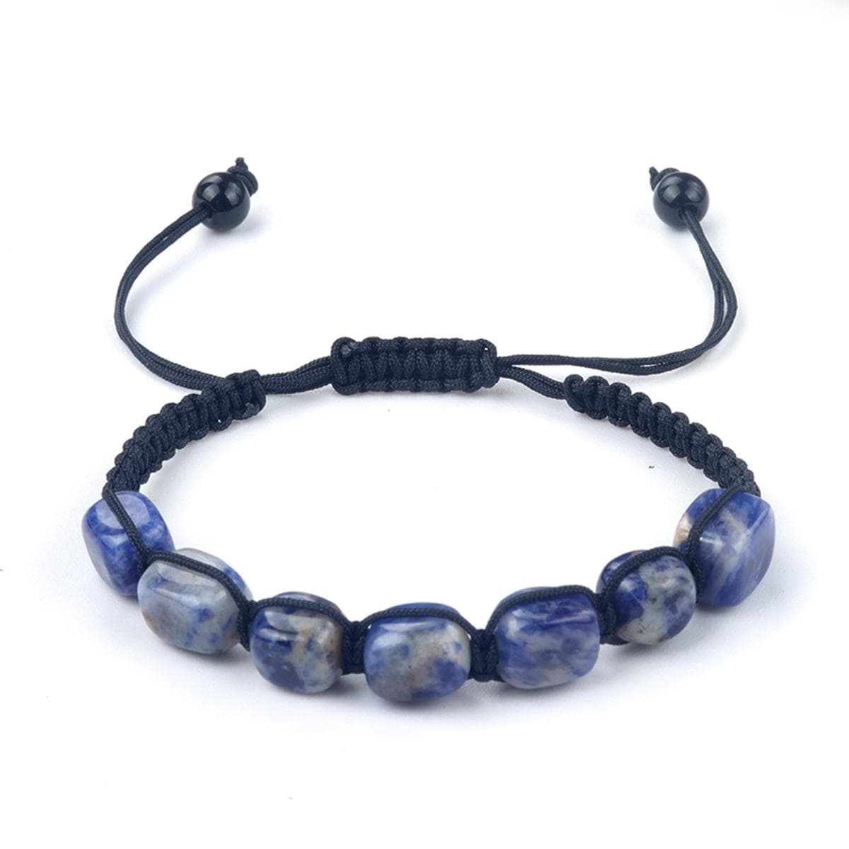 Square Beads 7 Chakra Treatment Crystal Bracelet Yoga Stone Adjustable Bracelet Meditation Relaxation Anxiety Women's Bracele