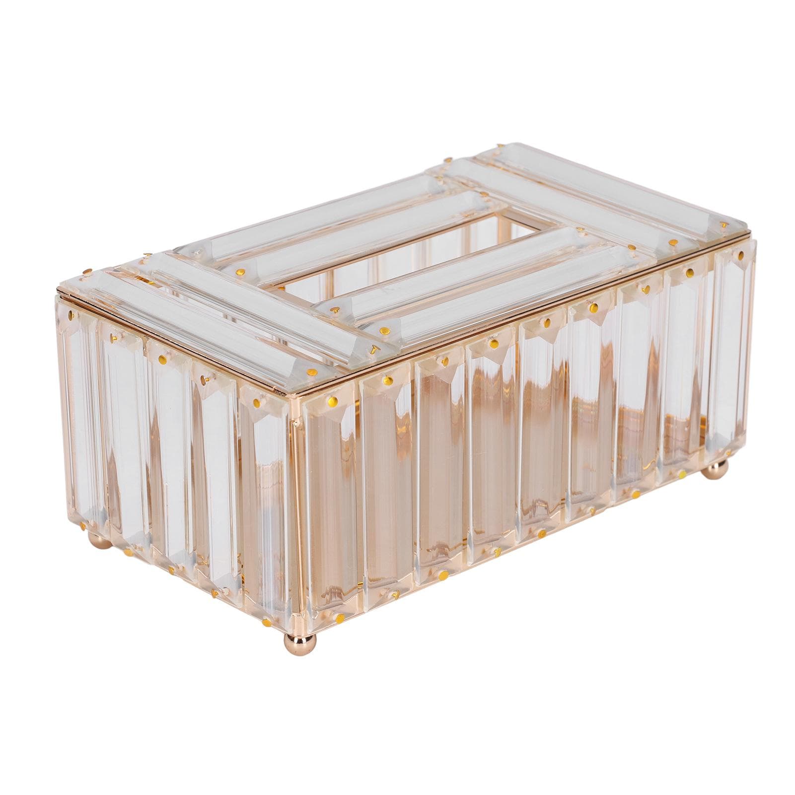 Tissues Box Gold Plating Process Fine Workmanship Simple Fashion Multi Purpose Tissue Storage golden