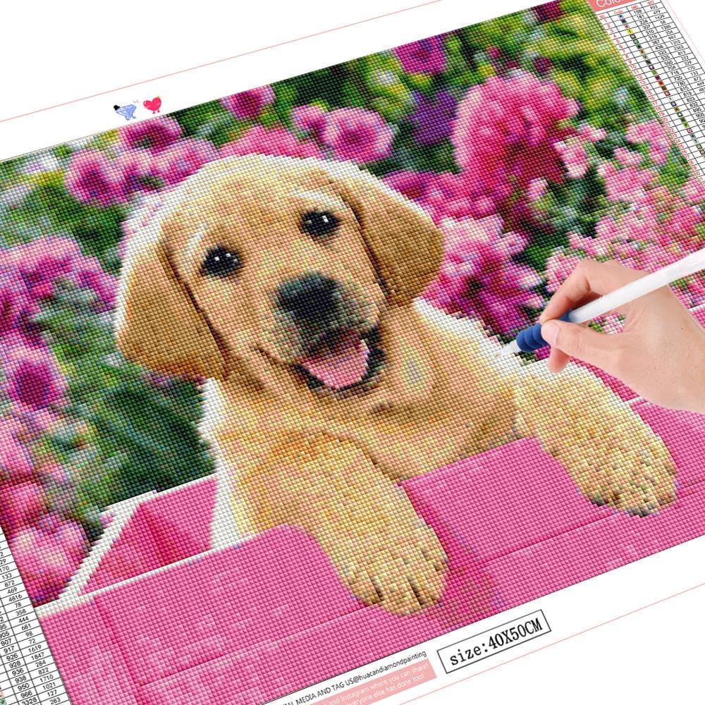 5D Diamond Painting Arrivals Animal Full Drill Round Diamond Embroidery Dog Home Decoration 20X30CM