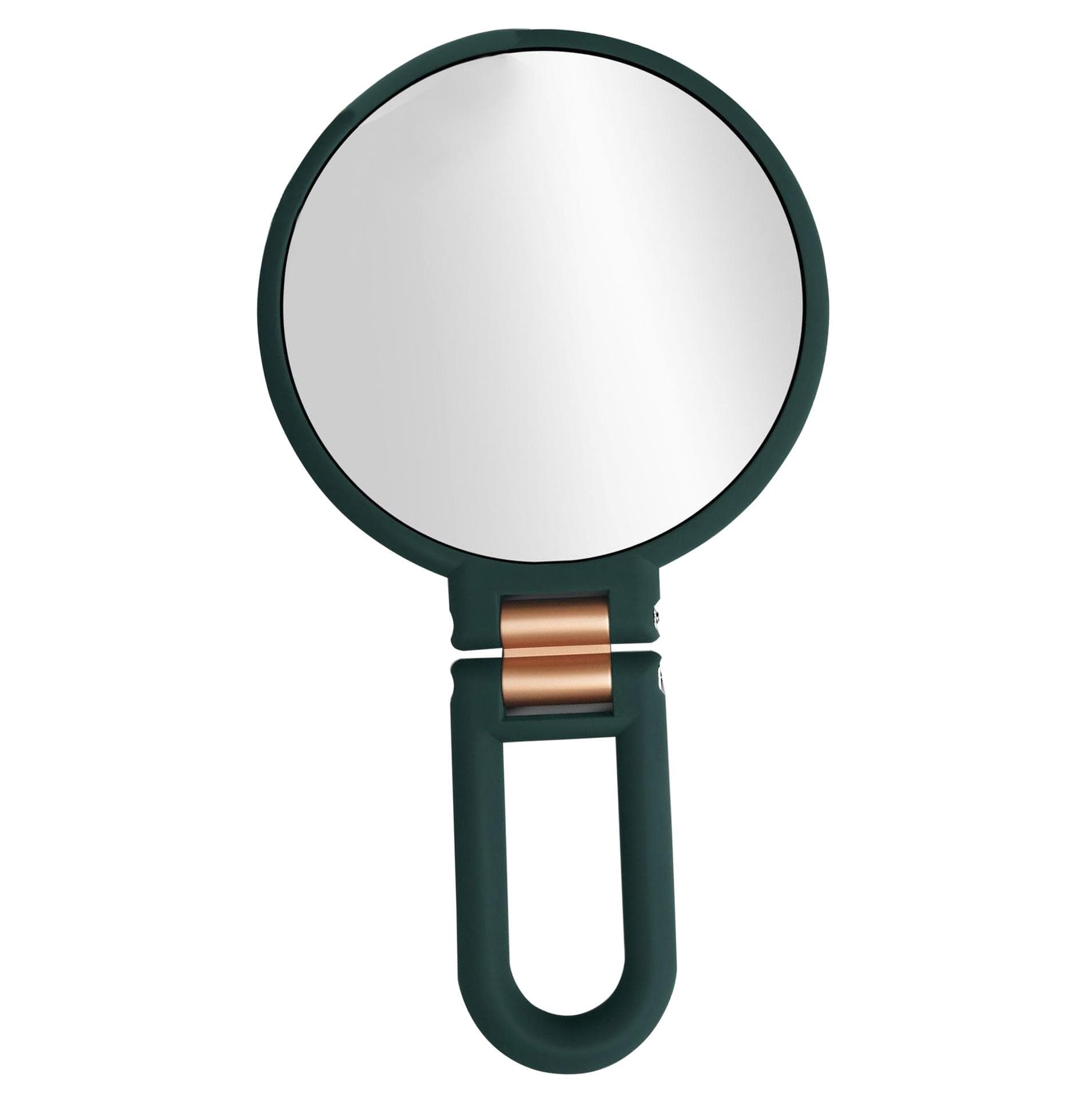 10X/15X Magnifying Handheld Mirror Folding Handle Double-sided Portable Travel Magnified Hand 10X army green