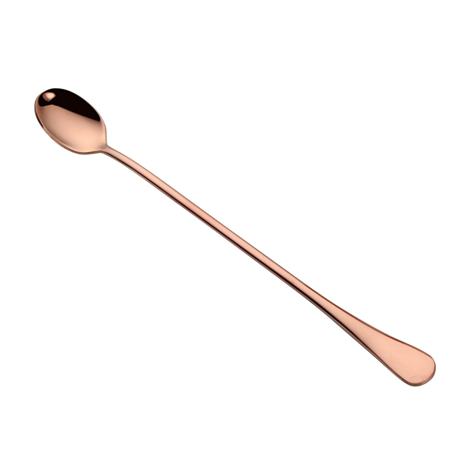 9-inch Iced Tea Spoon Stainless Steel Long Handle Spoon Milkshake Spoon Coffee Stirring Spoon rose gold