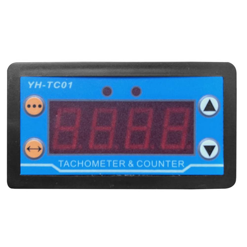 YHTC01 Digital Tachometer HighAccurancy LED Digital Display Motor Speed Meter With Hall Sensor black