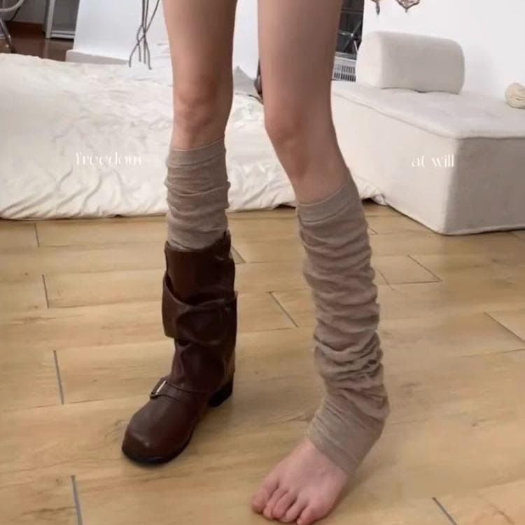 Fashion Foot Socks Women's Autumn Leg Warmer Socks Calf Socks coffee