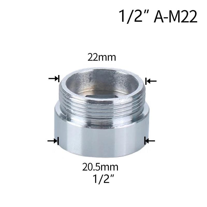 Water Faucet Coupler 1/2 To M16 M18 M20 M22 M24 M28 Thread Connector Conversion Repair Tap Adapter For Bubbler Kitchen Bathroom