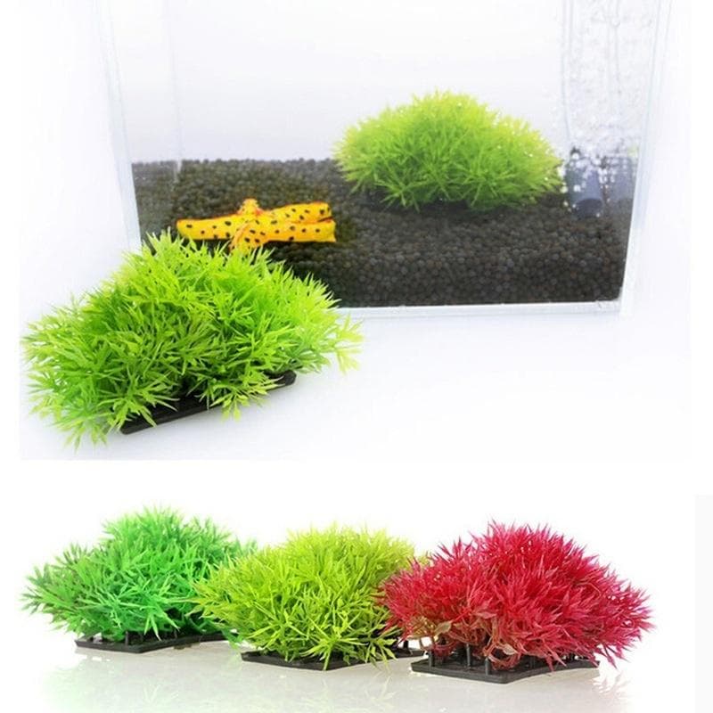 1pc Aquarium Decoration 3 Colors Artificial Aquatic Plastic Plants Aquarium Grass Fish Tank Ornament yellow