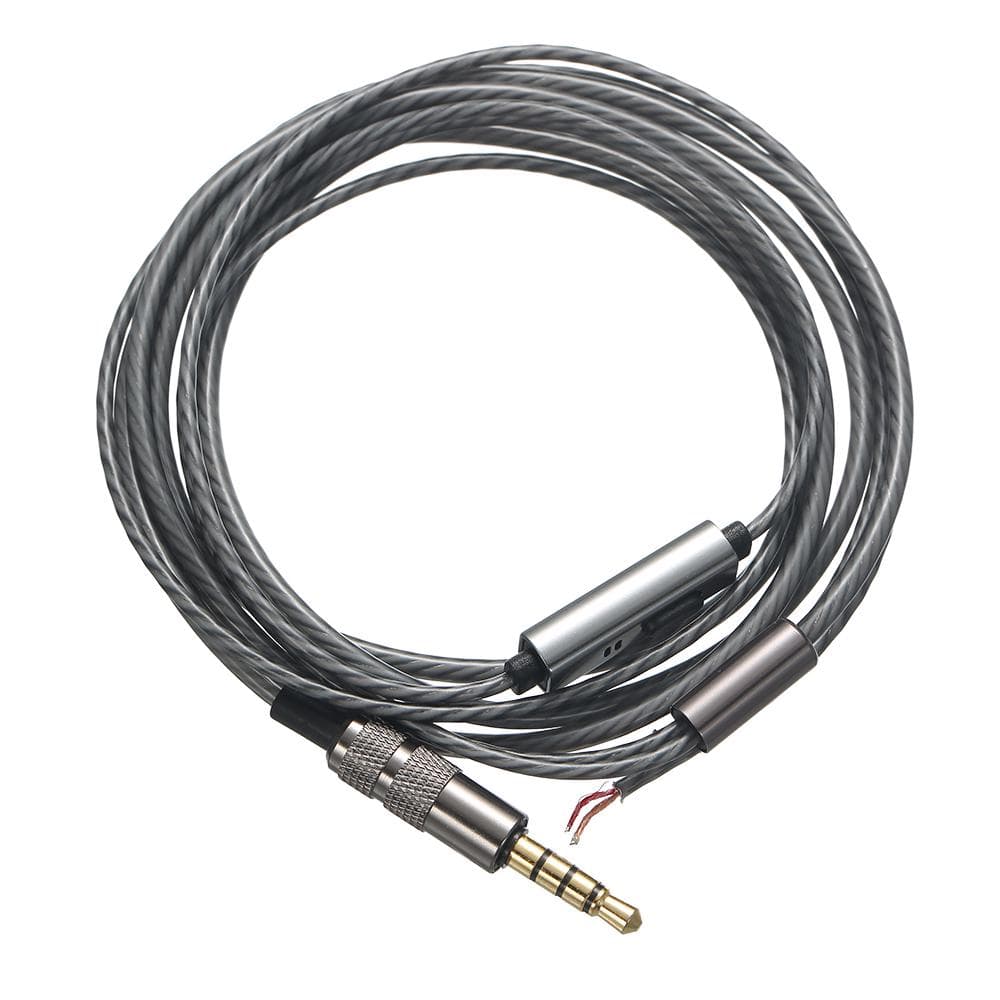 DIY Earphone Cable with Mic Pure Copper Wire Replacement Type-C Male Jack to Bare End Headphone 3.5mm jack