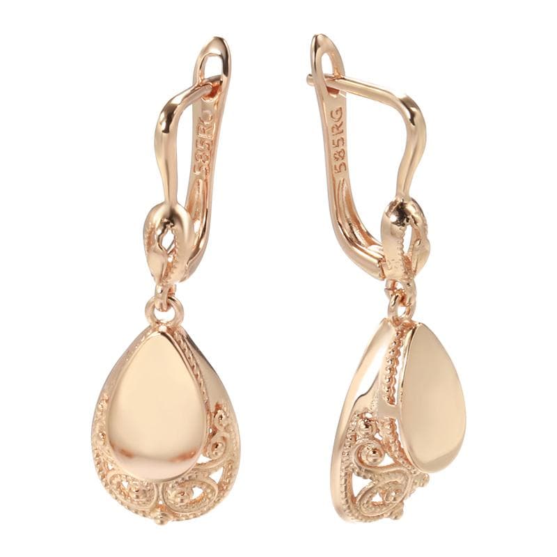 Kinel Rose Gold Pendant Earrings Women's Vintage Drop Earrings rose gold