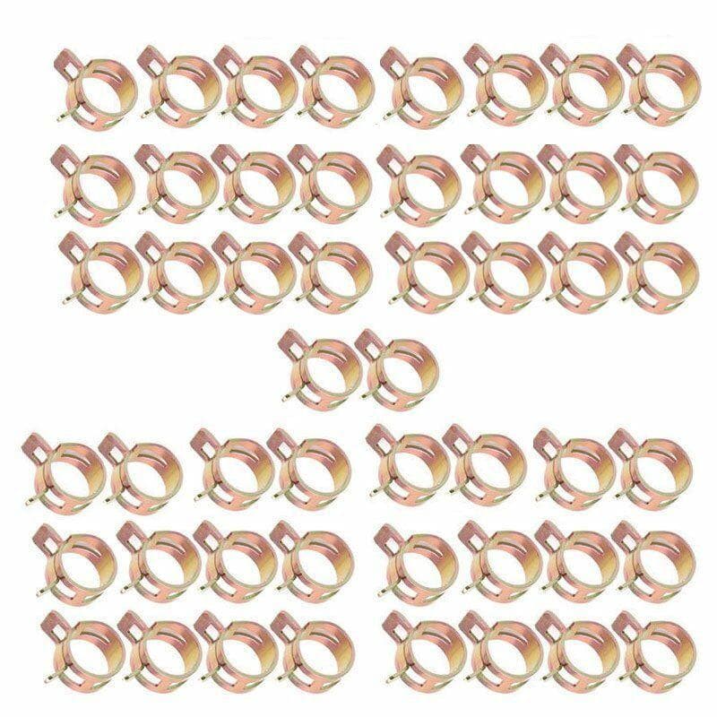50 X Fastener 5/6/7/8/9mm Spring Clip Fuel Water Line Hose Pipe Air Tube Clamps