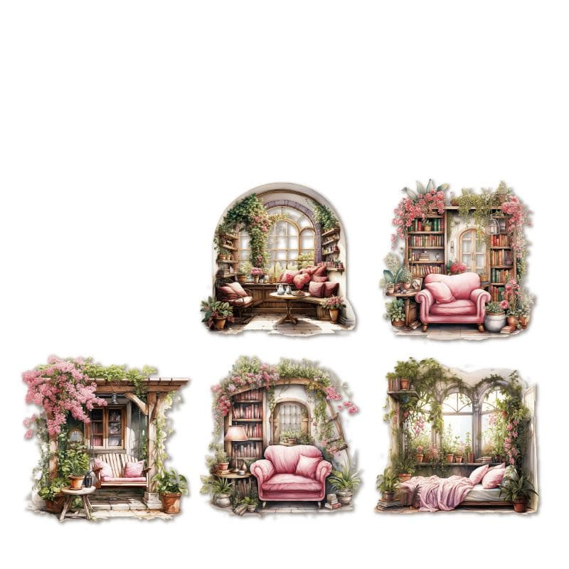 10 pcs Vintage PET Collage paper Decorative Scrapbooking material paper Creativity Diy junk journal supplies