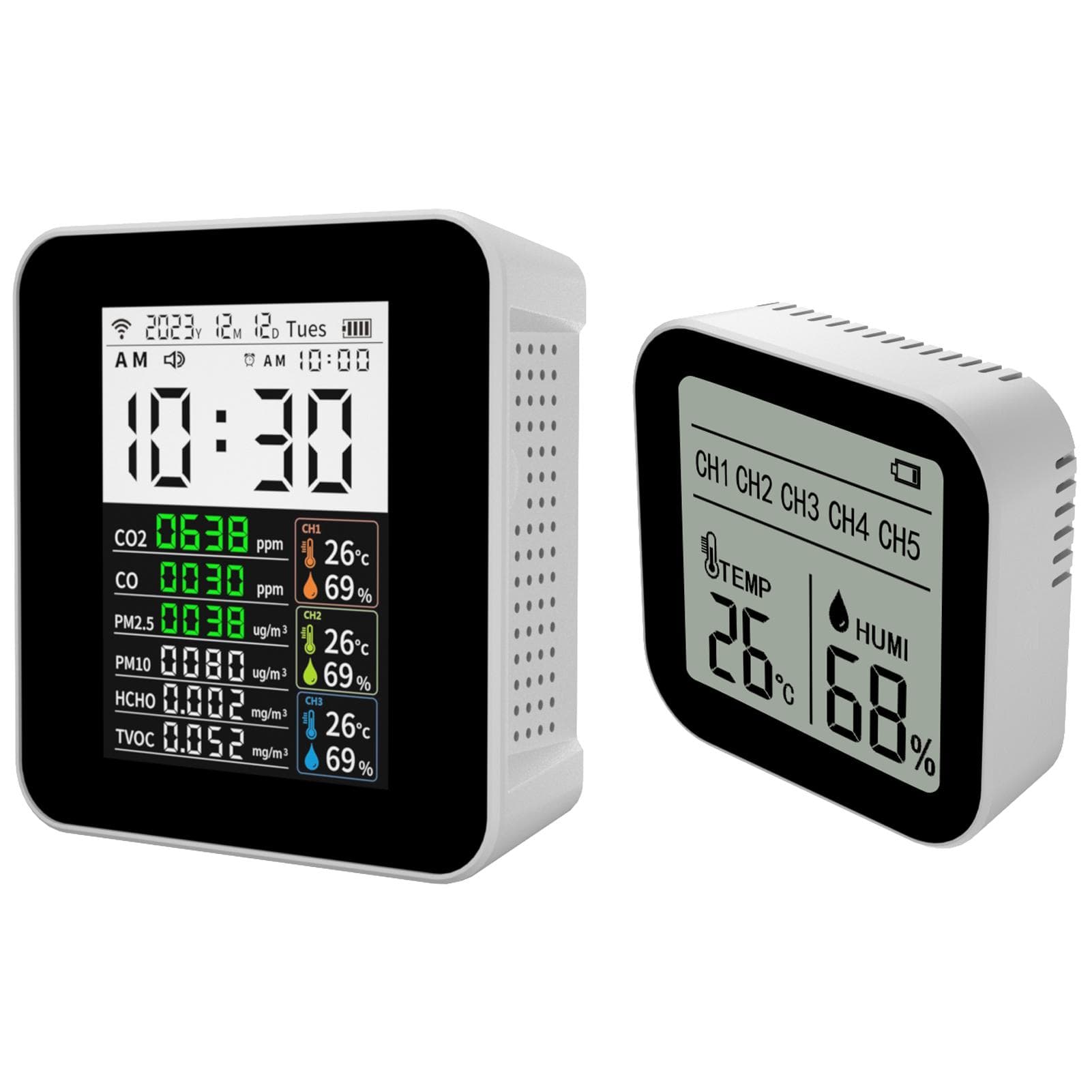16in1 Air Quality Detector CO2 Detector TVOC HCHO PM2.5 PM10 PM1.0 Detector Humidity Temp 1