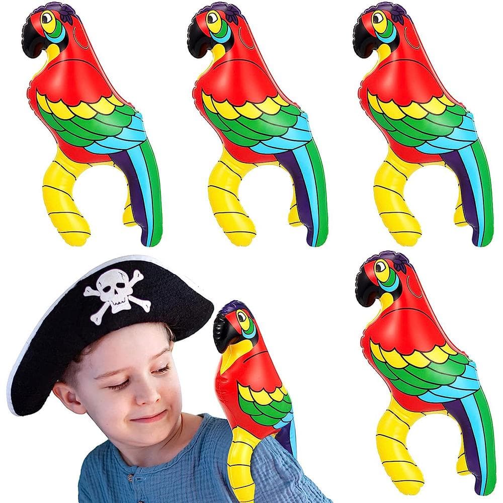 4pcs Inflatable Pirate Parrot Shoulder Props Cosplay for Pirate Party Decoration