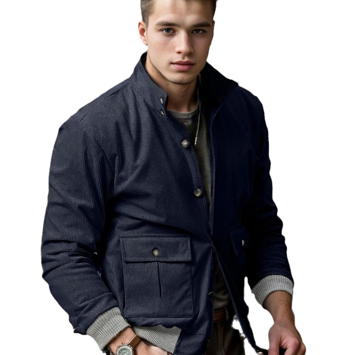 Spring and Autumn New Men's Corduroy Jackets Men's Tops 2XL