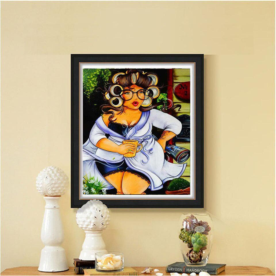 DIY Diamond Painting Embroidery Lady Cross Stitch Full Diamond Scenery Rhinestones Home Decoration 20X30CM