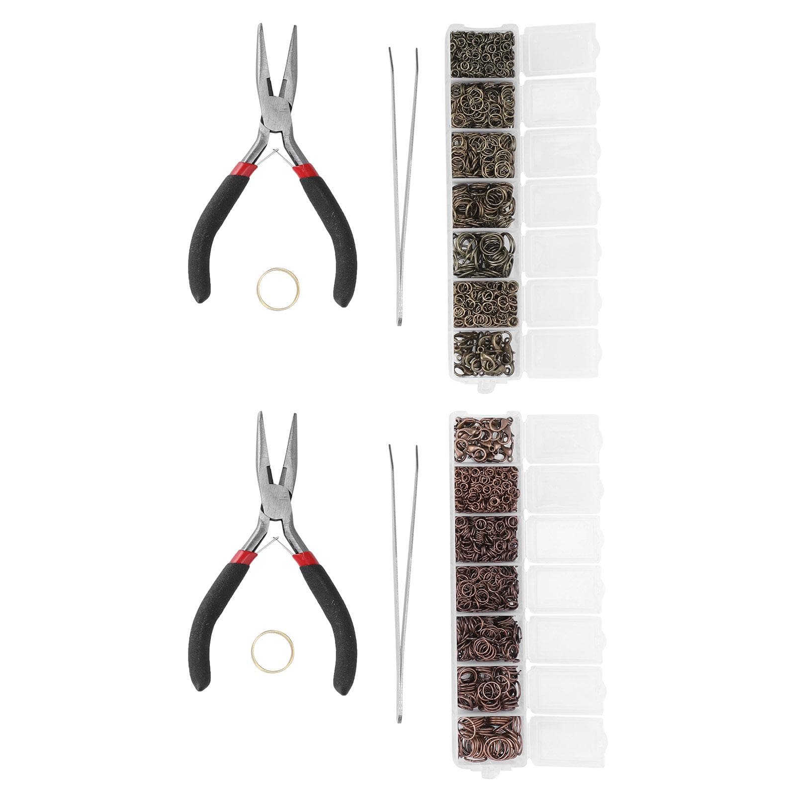 DIY Jewelry Ring Lobster Clasp Jump Ring Pliers Tweezers Jewelry Making Supplies