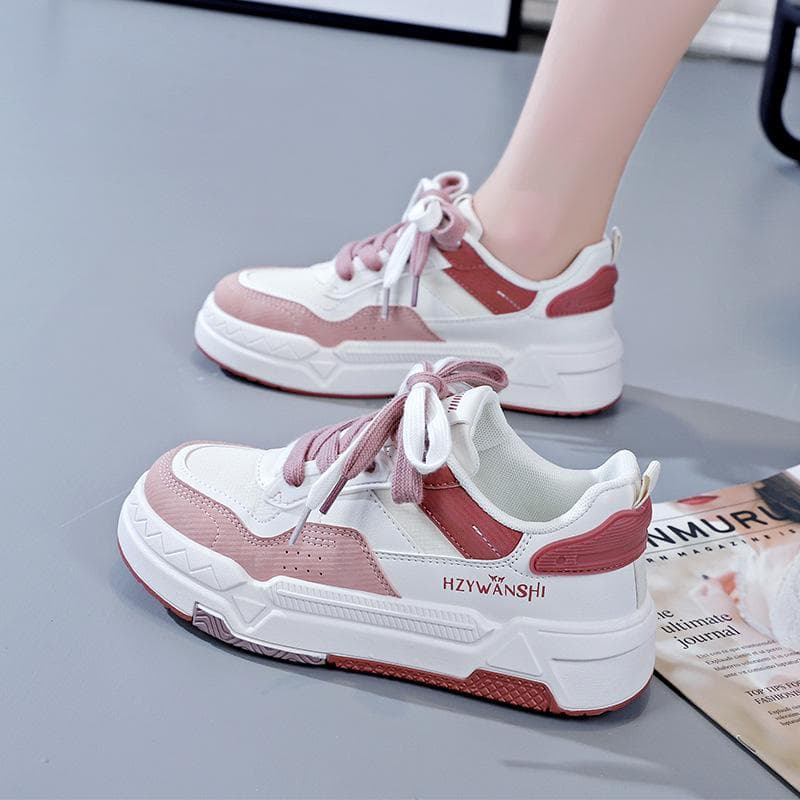 Small White Shoes Women Spring and Autumn New Student Sports Shoes Street Shooting All-match Casual Shoes Women 40 pink