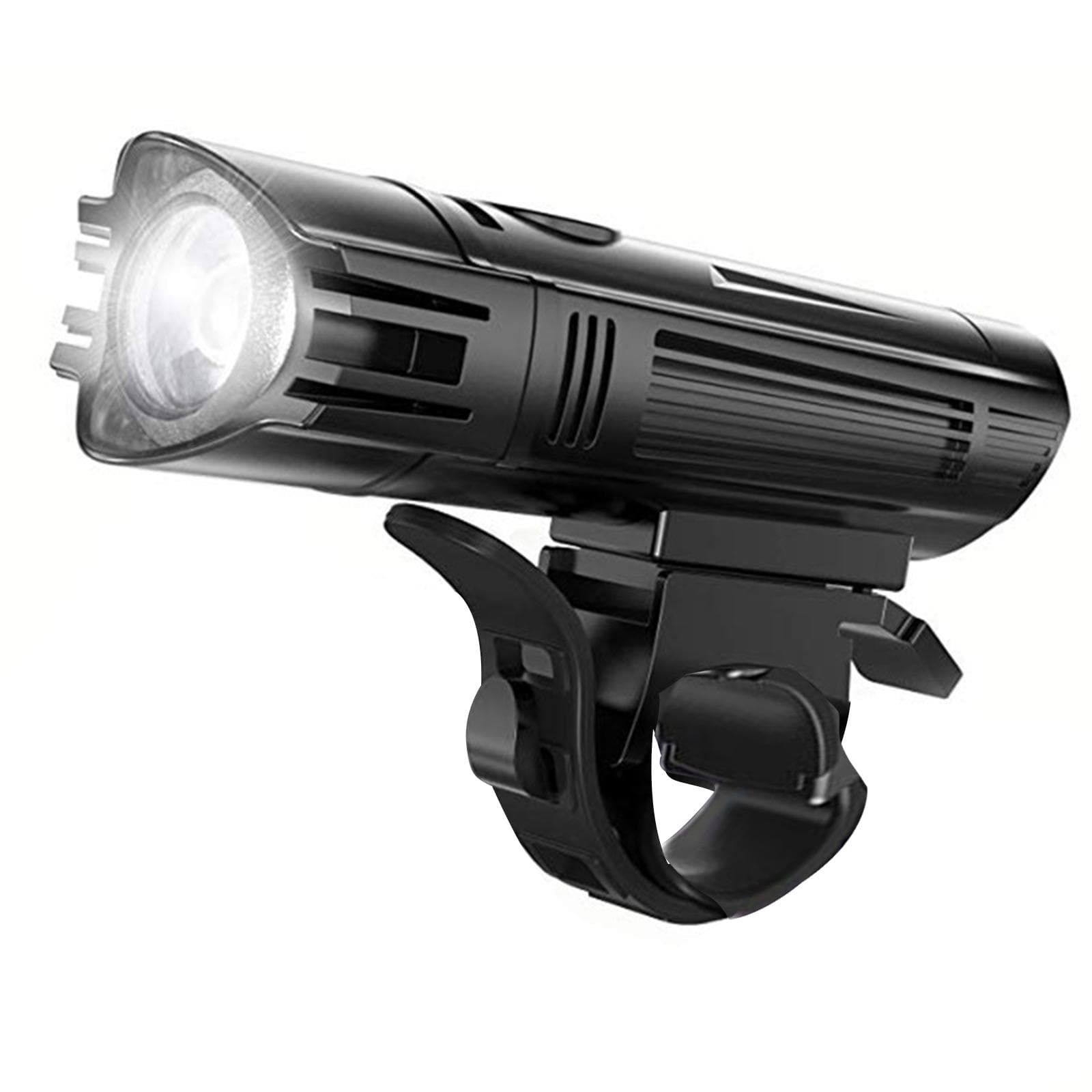 HJ-057 Super Bright USB Rechargeable Bicycle Lamp Mountain Bike Night Ride Warning Light IPX45 black