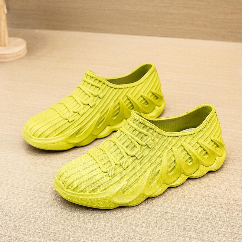 Women Low-Top Waterproof Shoes Rain Shoes Rain Boots Women's Summer Work Rubber Shoes Fashion Jelly Slip-on Shoes 44 green