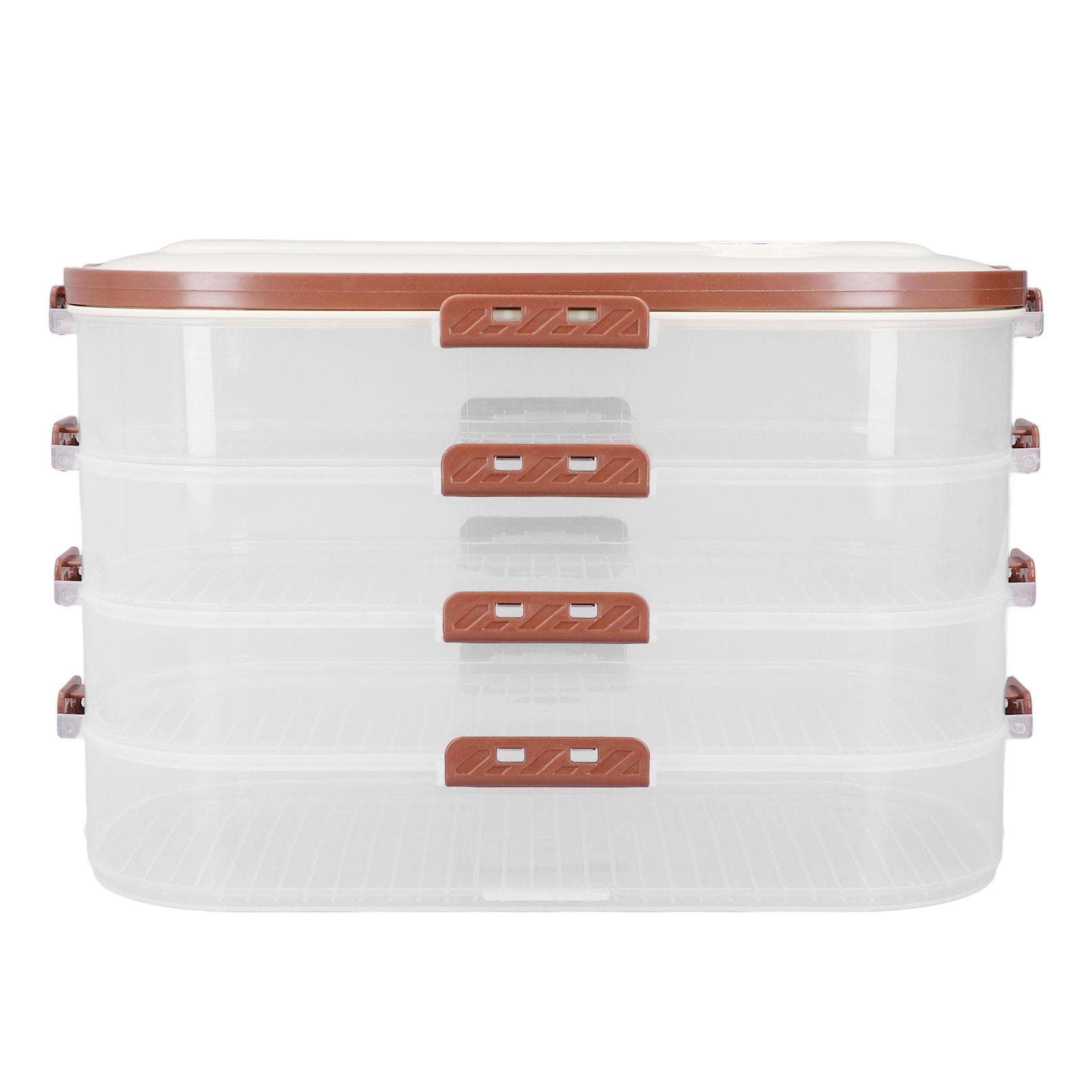 Dumpling Freezer Storage Box Multifunctional 4 Layers Food Grade PP Cookie Storage Container L(for 6.5-9kg)