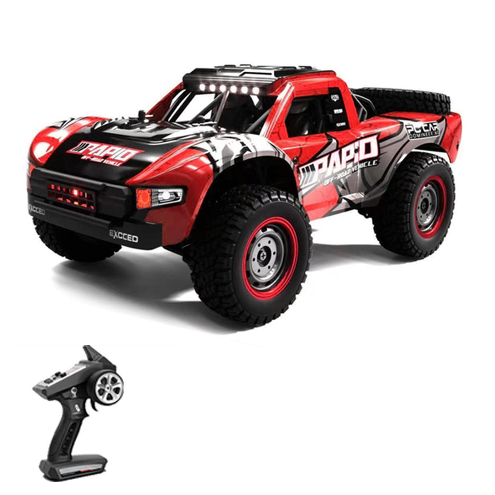 Remote Control Car 4WD Off-road Car Truck 2.4GHz Full Proportional High Speed 40km/h Off-Road 1 battery red