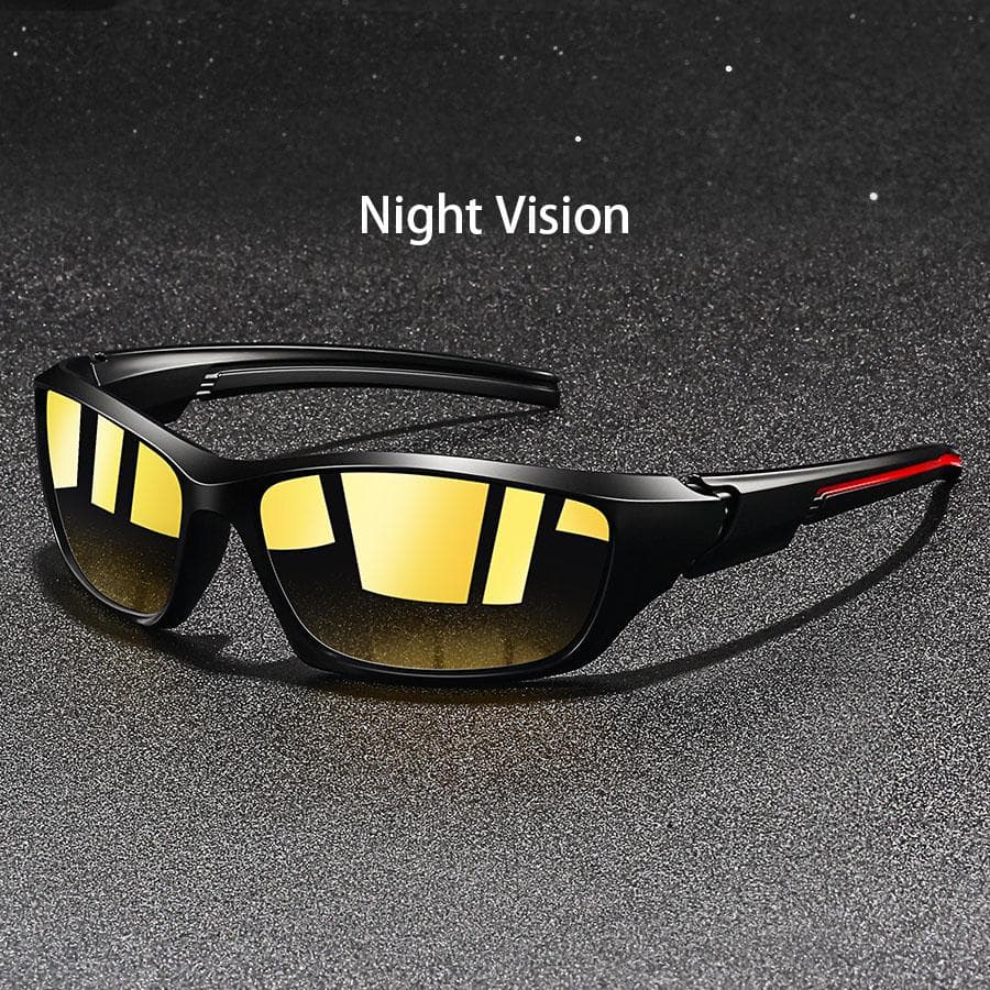 Fashion Unisex Vintage Sports Night Vision Glasses Anti Glare UV400 Protection Reduce Visual Fatigue for Driving Fishing