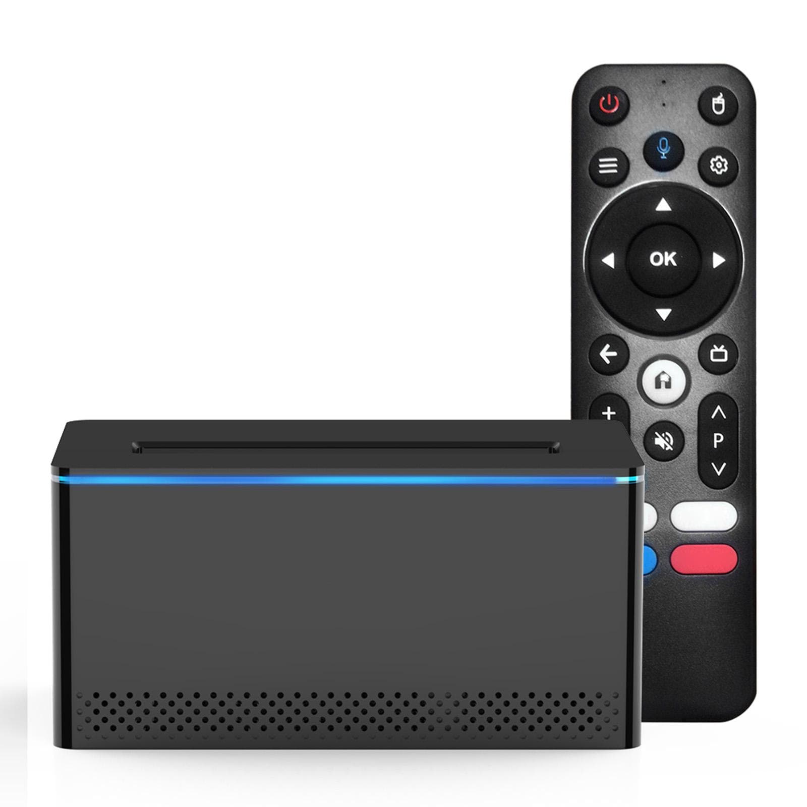X6 Android 11.0 Smart TV Box Amlogic S905Y4 4K Media Player LPDDR4 2GB EMMC 16GB with SATA6 HDD EU Plug black