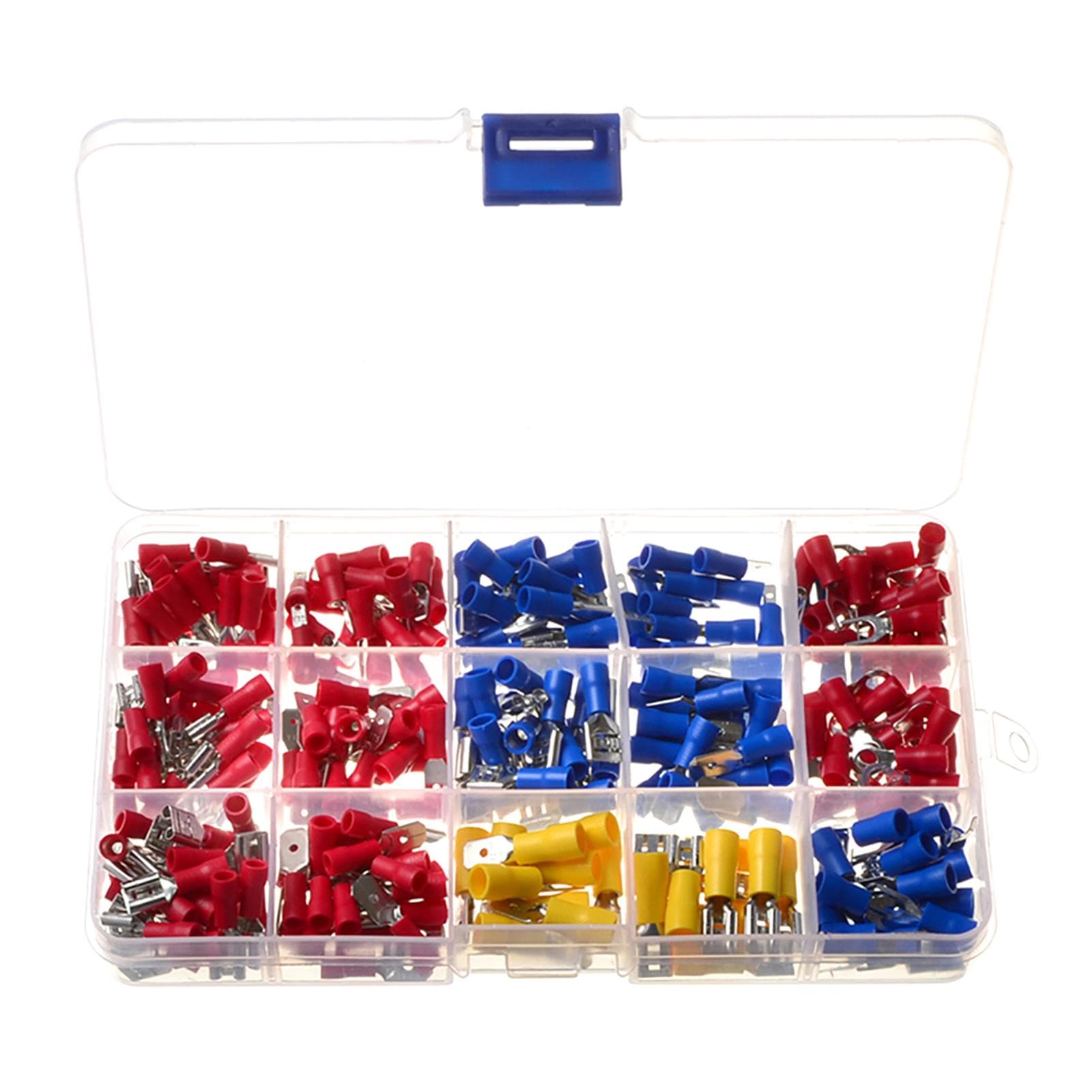 280PCS Assorted Insulated Electrical Connectors Wire Terminals Crimp with Storage Box Portable multicolour