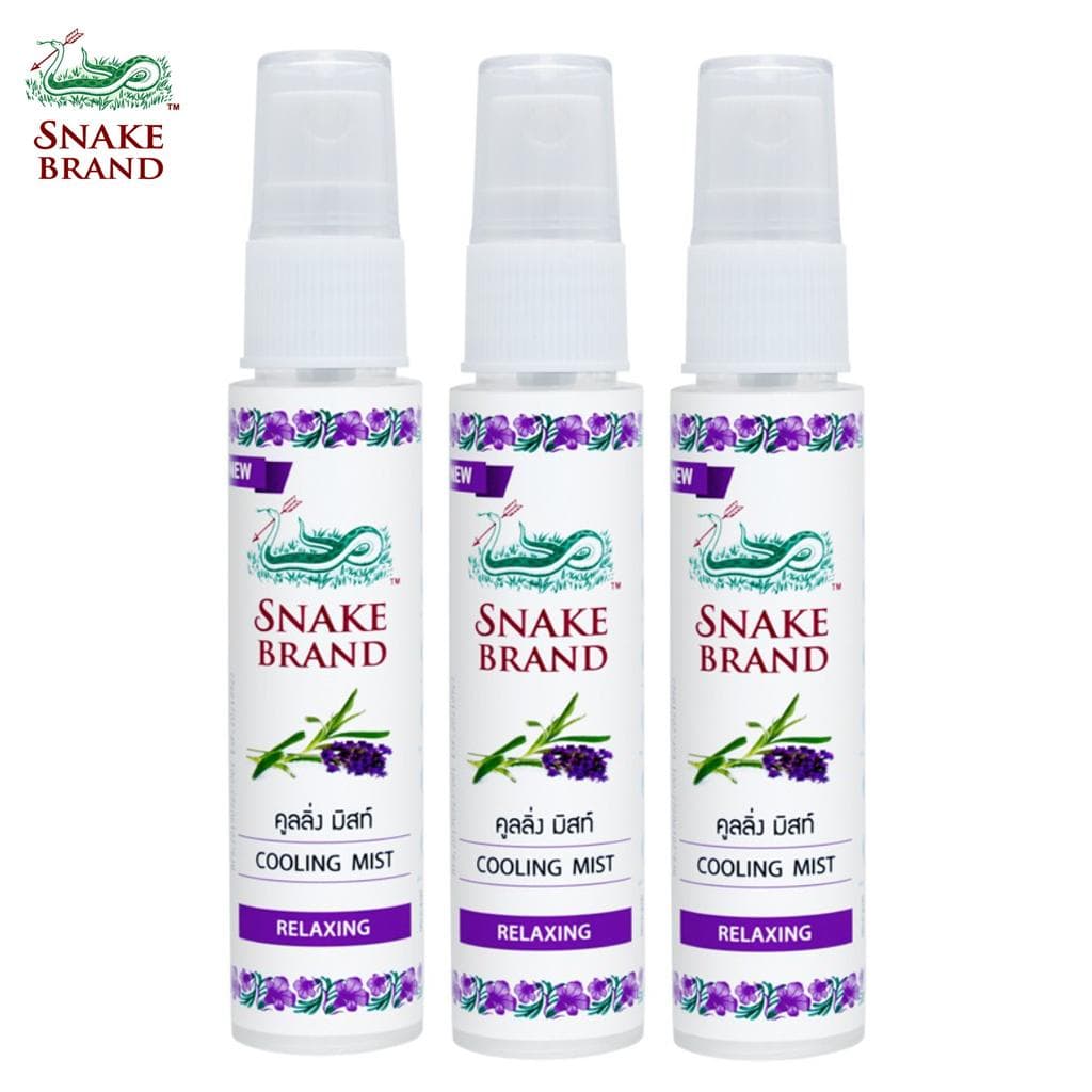 Snake Prickly Heat Cooling Mist Relaxing, French Lavender, 30 ml 1 pc / 3 pcs / 5 pcs - Thai 30 ml x 3 pcs Violet