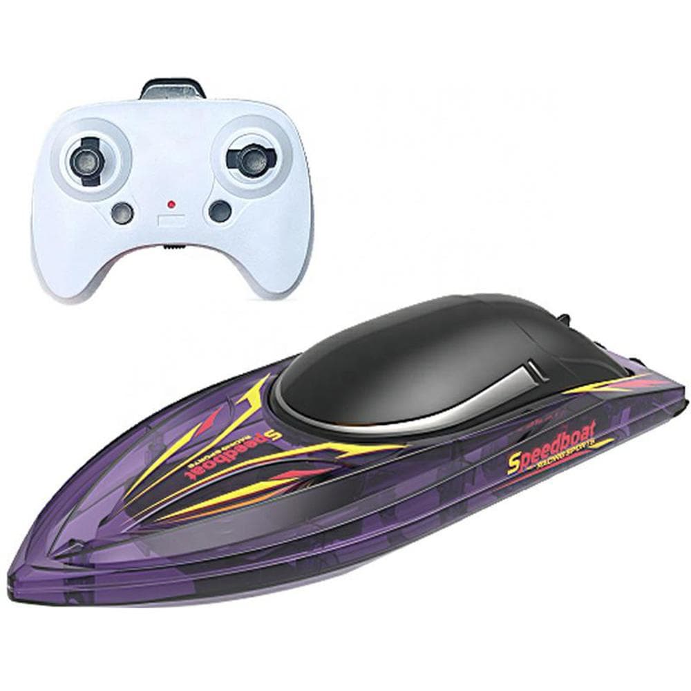 Remote Control Boat for Adults & Kids, 2.4GHz High Speed Remote Control Speedboat for Pool and 1 Battery purple
