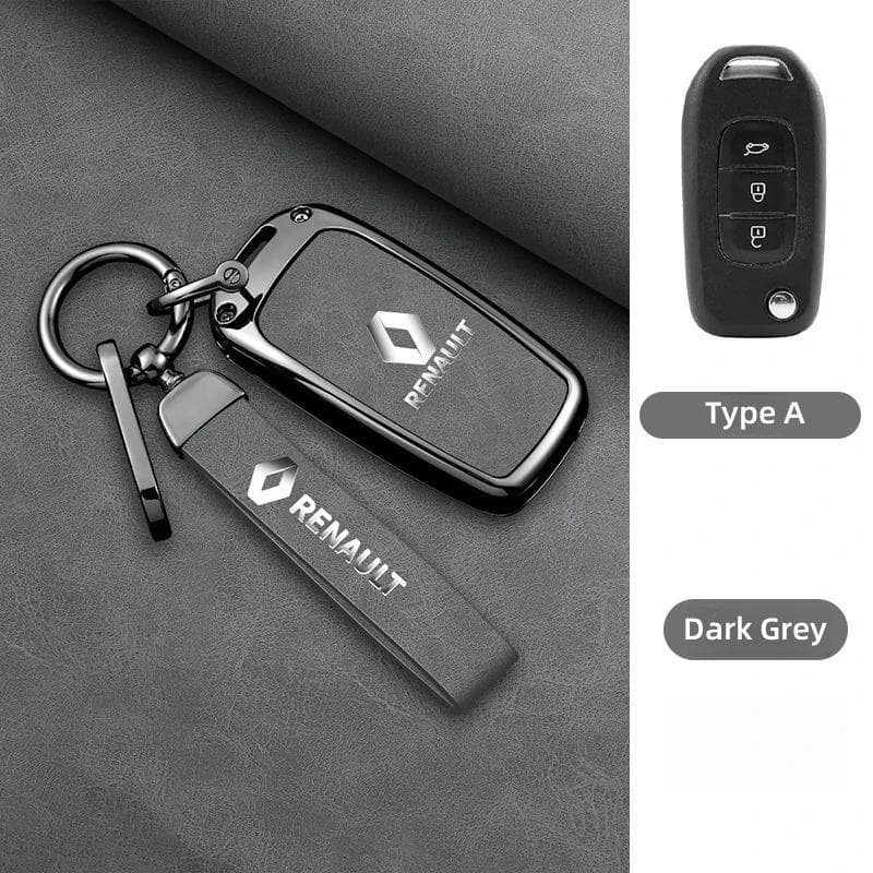 Hub Caps Zinc Alloy Car Key Case Cover Shell Keychain For Renault Koleos Captur Kadjar Megane Clio 5 Talisman Arkana Zoe Scenic