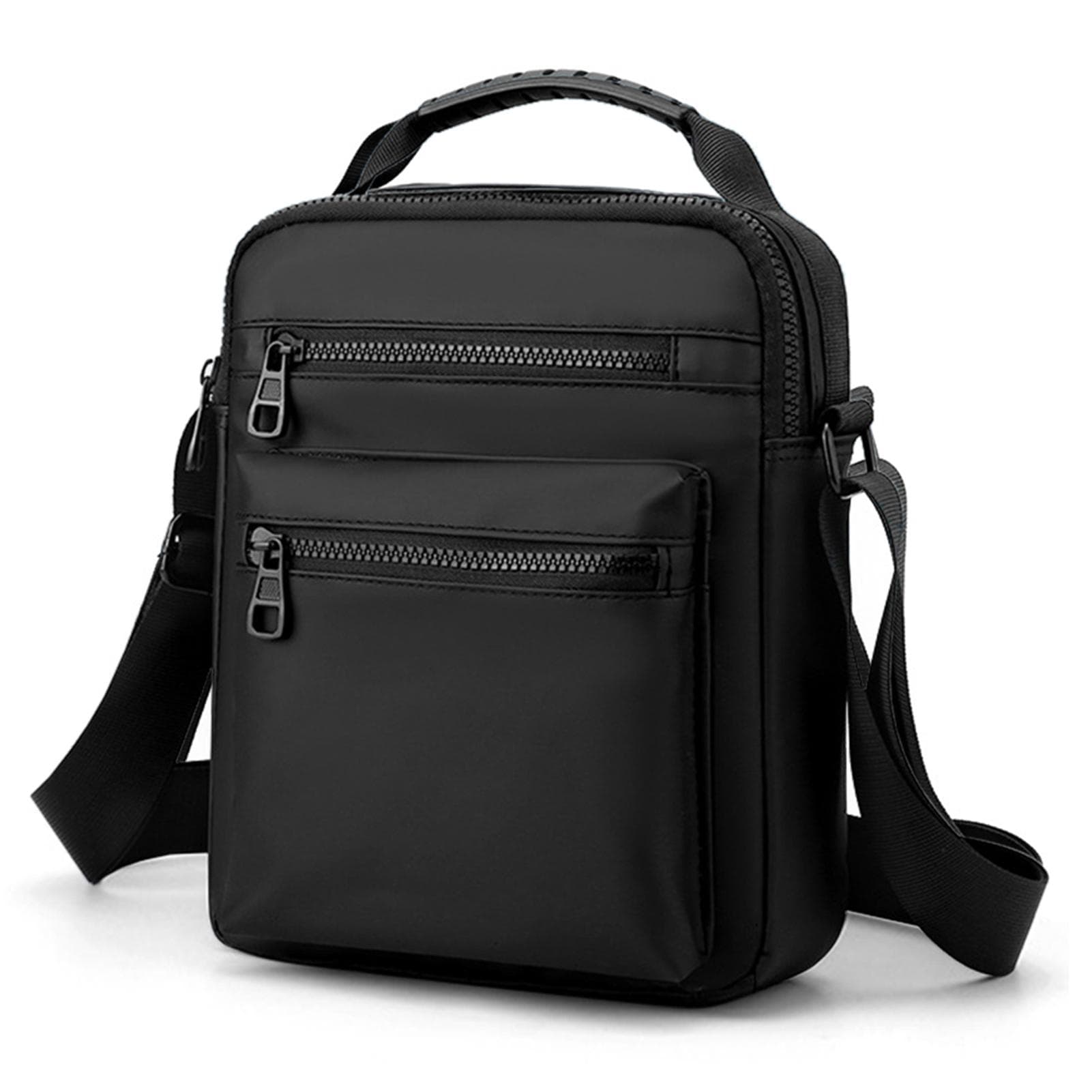 Men Sling Bag Single Shoulder Bag Crossbody Bag Wear-Resistant Oxford Bag Adjustable Strap Shoulder black