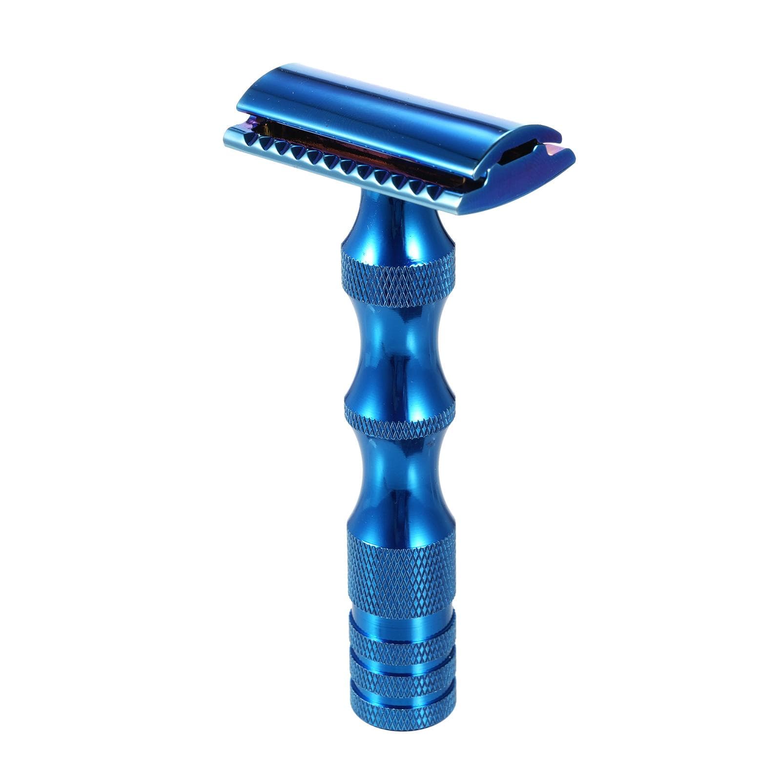 Men's Razor Manual Adjustable Razor Shaving Hair Removal Shaving Face Razor Old Style Double Sided blue