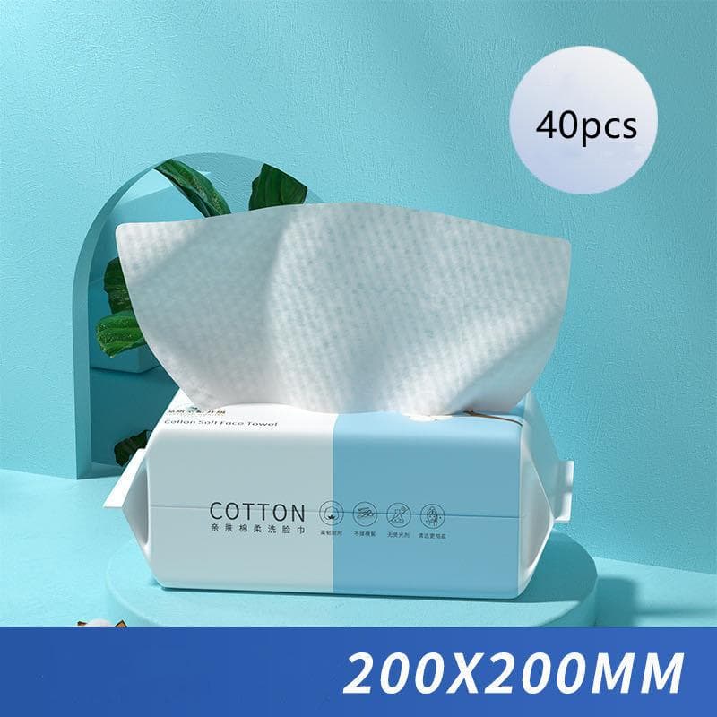 30/40pcs Cotton Face Cleaning Tissue Disposable Face Towel Pearl Pattern Soft Beauty Wipe Makeup Remover Face Towel Wet Dry Use