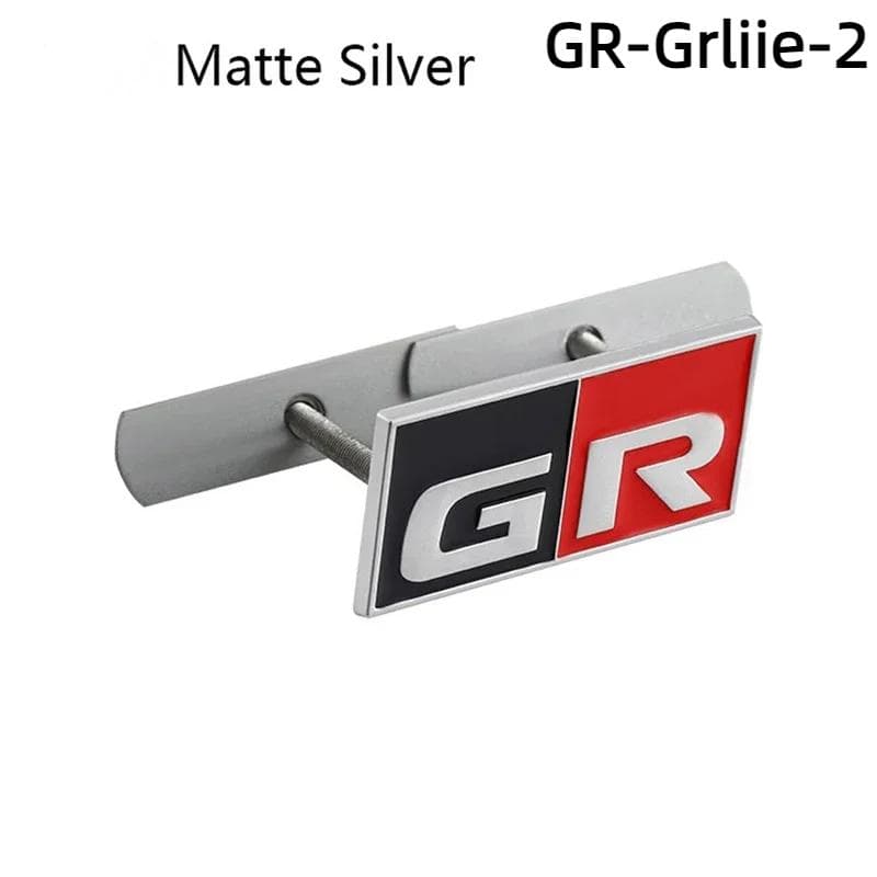 3D Metal GR Sport Logo Car Sticker Labeling Emblem Badge Decals Accessories GR-Grille-2
