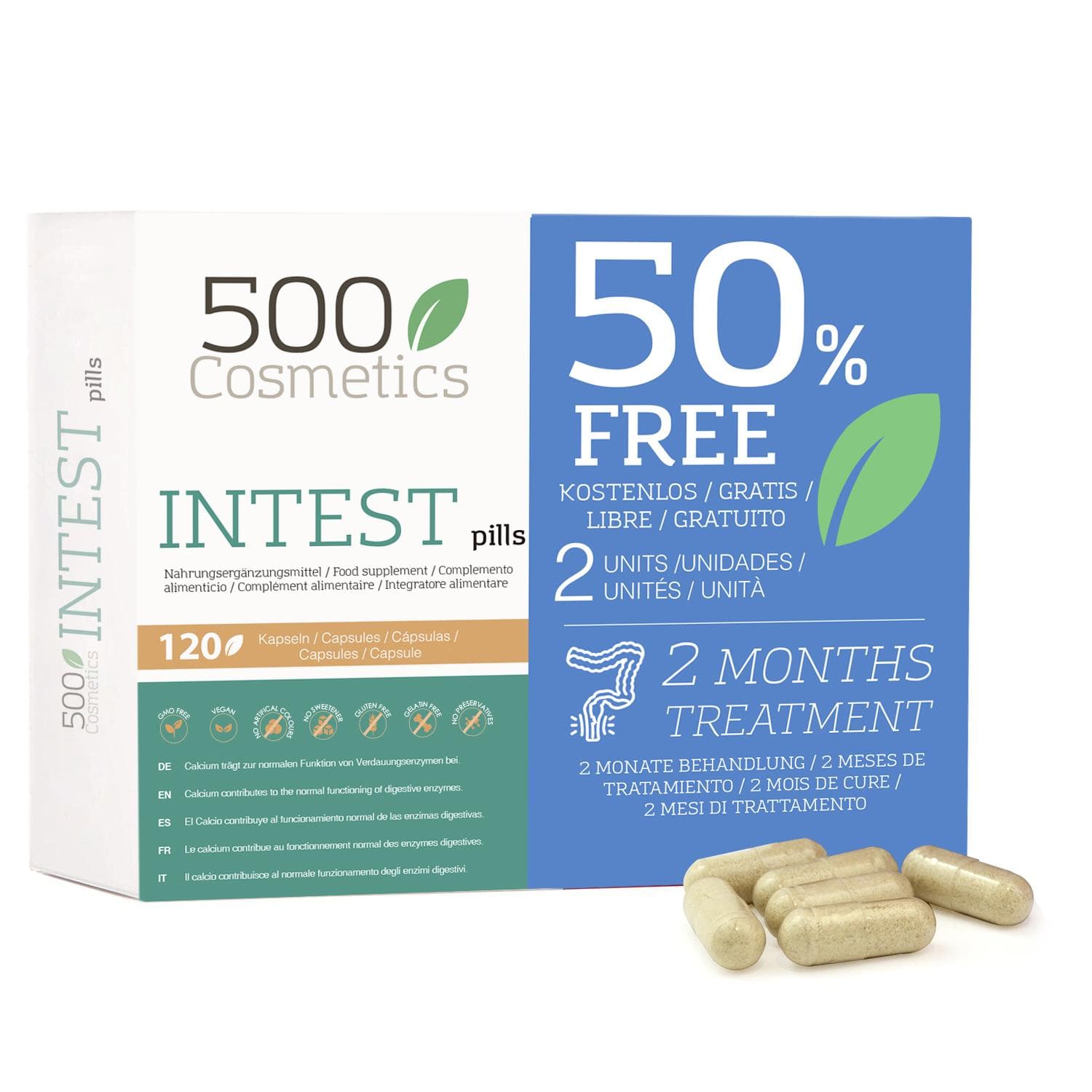 Intest 3X60 Natural Capsules to Prevent and Avoid Hemorrhoids