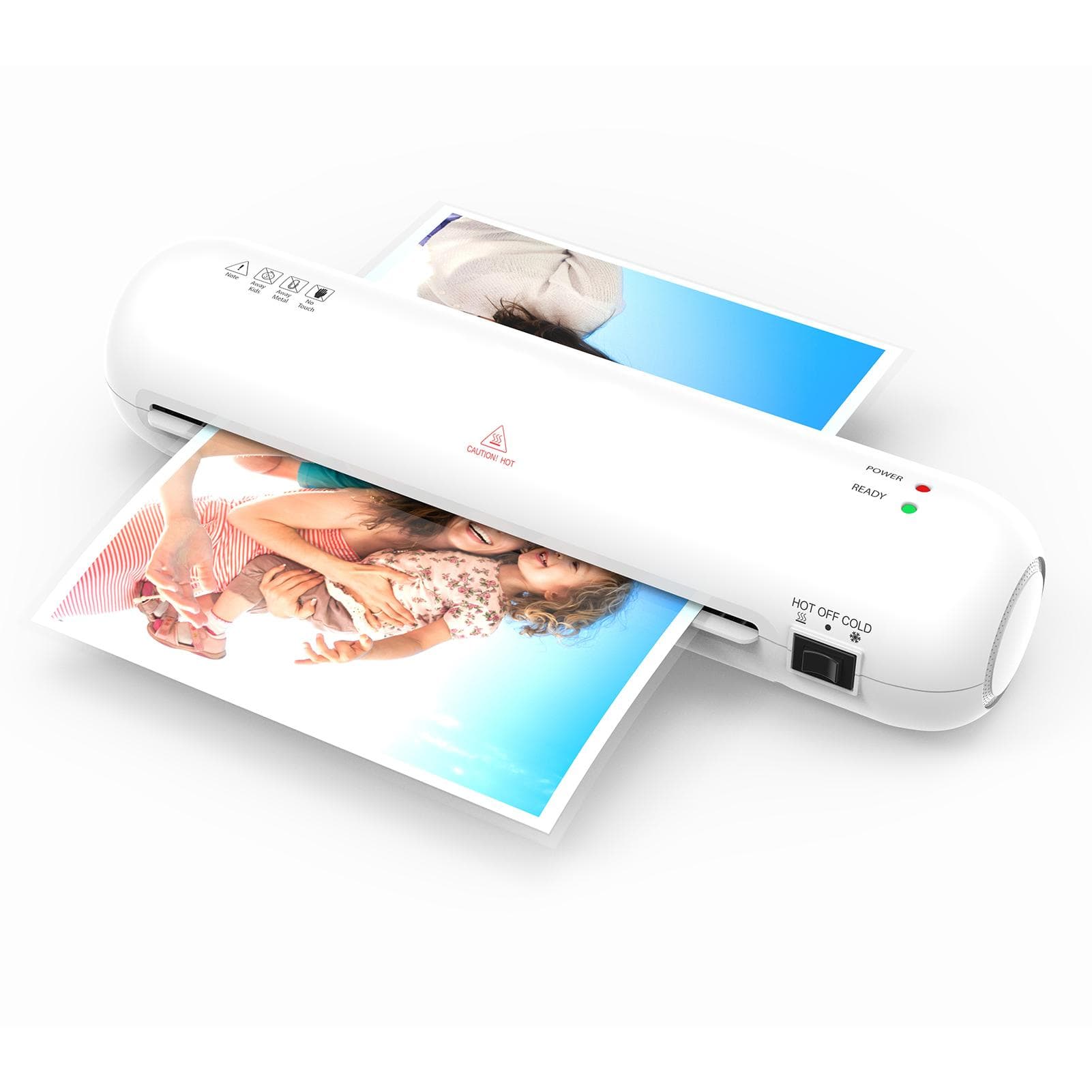 Desktop Laminator Machine Set A4 Size Hot and Cold Lamination 2 Roller System 9 inches Max Width W-AU