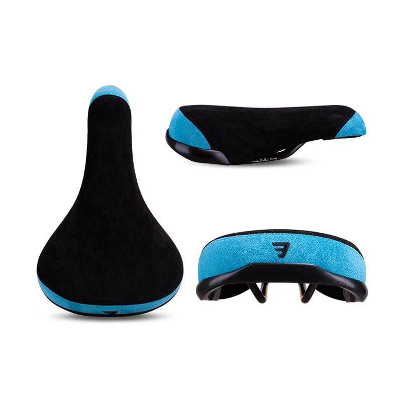 Funsea Bicycle Saddle Wheelie 2 Tones Colors Seat For Bicycles Flannelette Bike Seats Embroidery Logo 8mm Rail