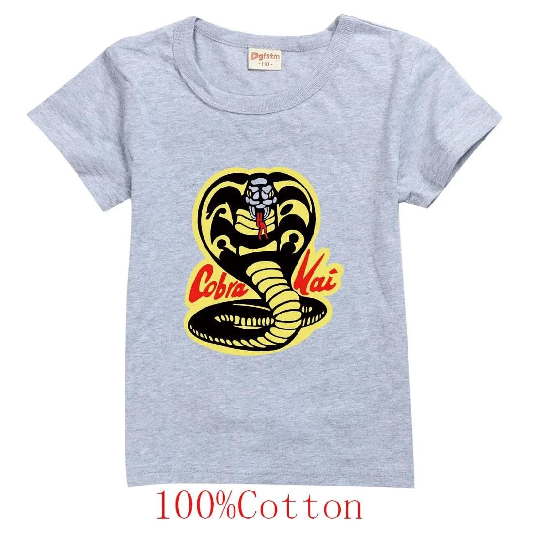 New Summer Fashion Cobra 3D Printed T-shirt Casual Kids Short Sleeve Boys Girls Kids Cool Street Wear Loose Crewneck T-shirt Top 120