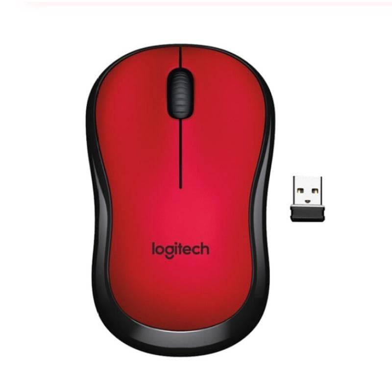 M220 Silent Wireless Mouse Accurate Desktop Gaming Mouse Smart Sleep Mode Contoured Shape Compatible red