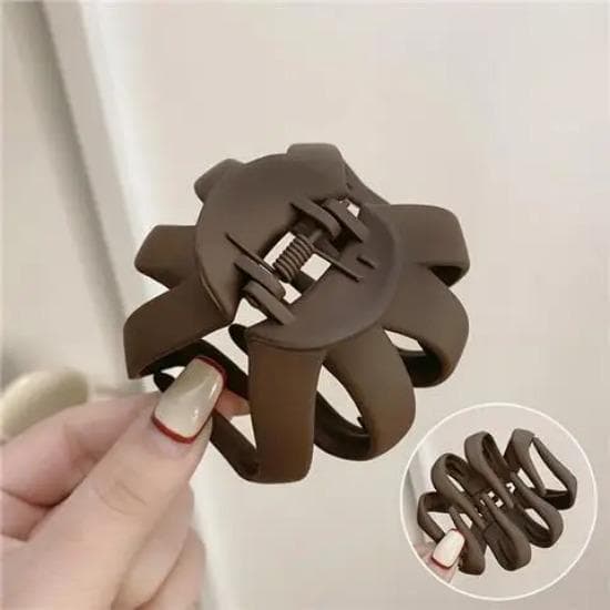 Fashion Ponytail Hair Claw Clip Black Acrylic Small Hair Claws Women Girls Shark Clips Headwear Barrette Hair Accessories coffee