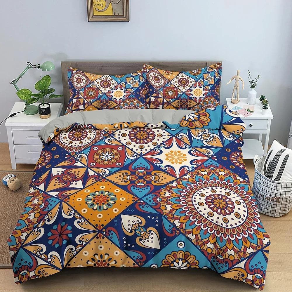 3D Printed Bohemian Duvet Cover Set Ethnic Mandala Bedding Set For Bedroom Quilt Cover King Twin Single Size Home Textile 70x133cm 2pcs