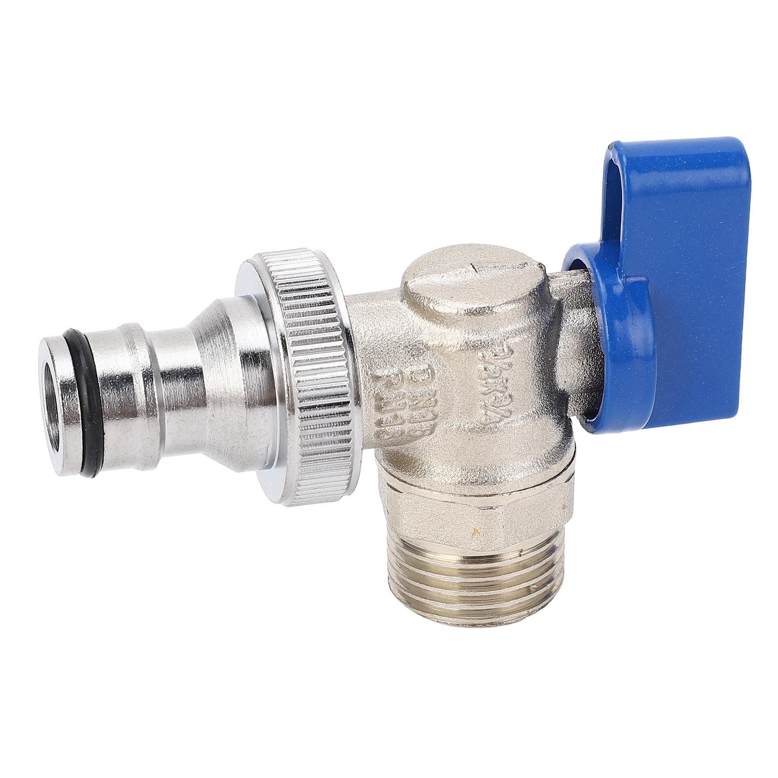 Angle Valve G12in Male Inlet G34in Male Outlet 14 Turn Brass Water Shut Off Valve