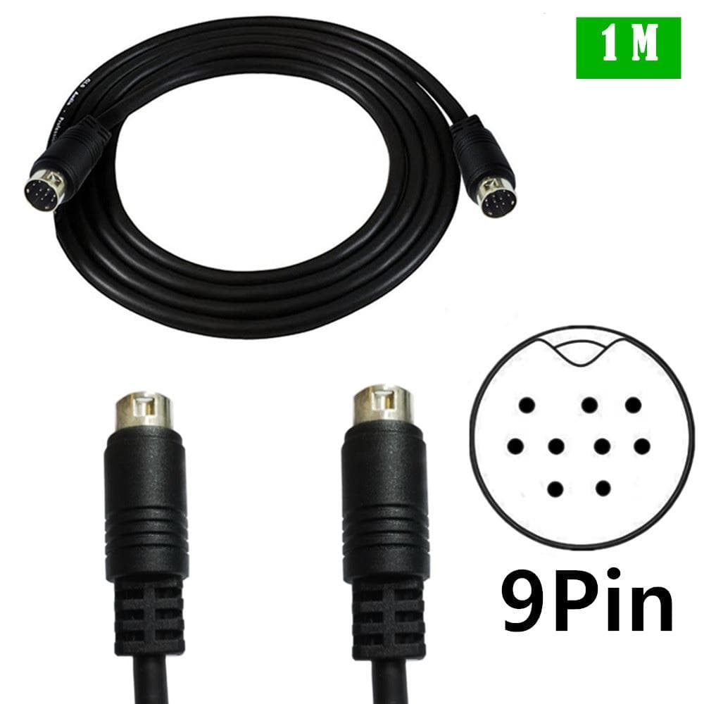 9-Pin Mini Din Male to Male Audio Cable For Audio Equipment Interconnect Adapter